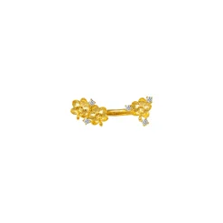 Ascocenda Garden Ring in Gold with White Topaz