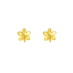 Ascocenda Sagarik Orchid Earrings in Gold
