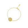 Athena Pendant Bracelet in Gold with White Topaz