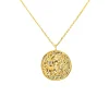 Athena Pendant Necklace in Gold with White Topaz