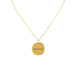 Athena Pendant Necklace in Gold with White Topaz