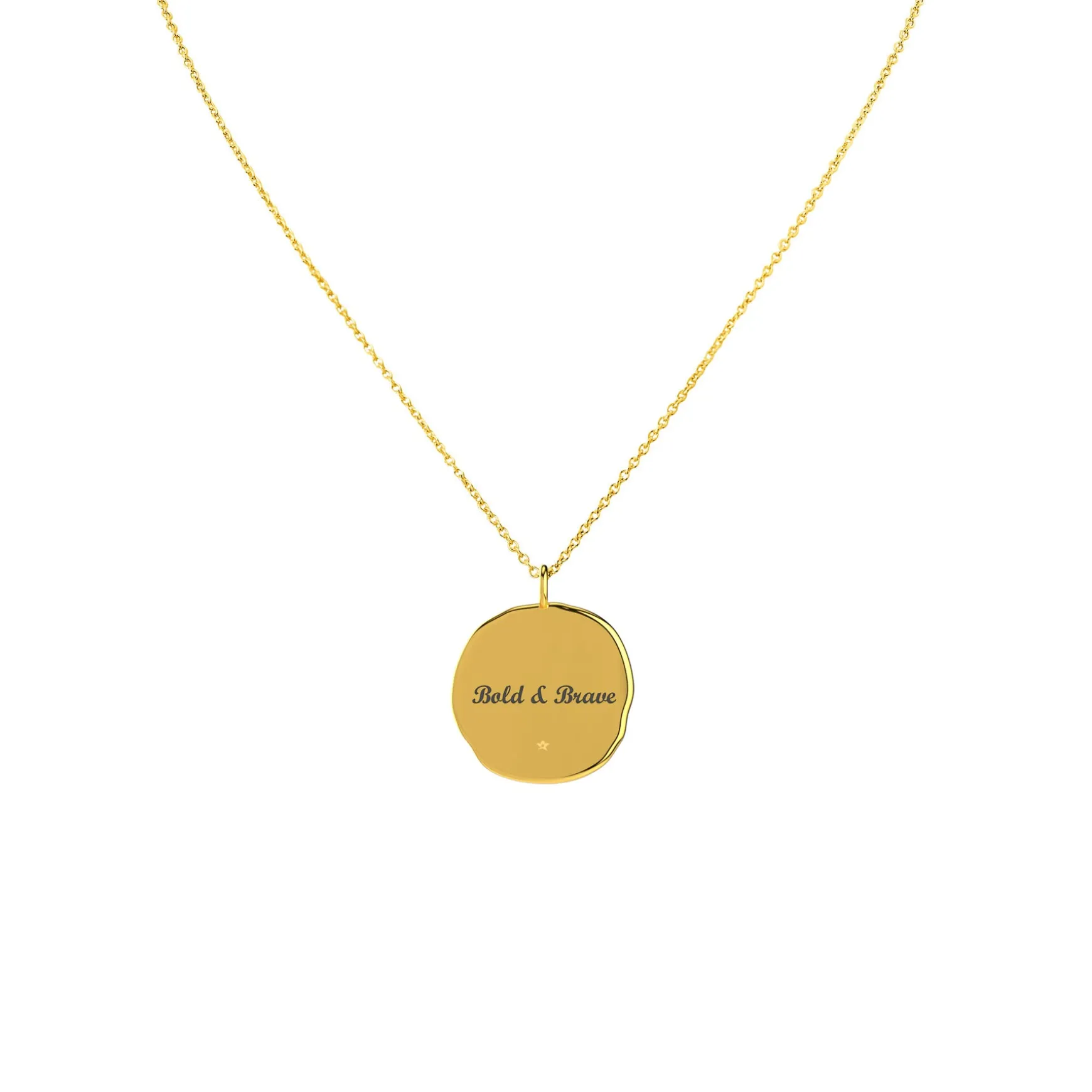 Athena Pendant Necklace in Gold with White Topaz