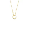 Bamboo Twist Necklace with White Sapphires