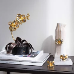 Dendrobium Eleanor Chan Orchid Necklace cum Brooch in Gold and Palladium