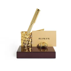 Entwined Rattan Pen and Name Card Holder