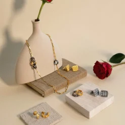 Entwined Rattan Ring with Topaz (YG)