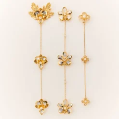 Lady Peranakan Gold Kerongsang with Pearls
