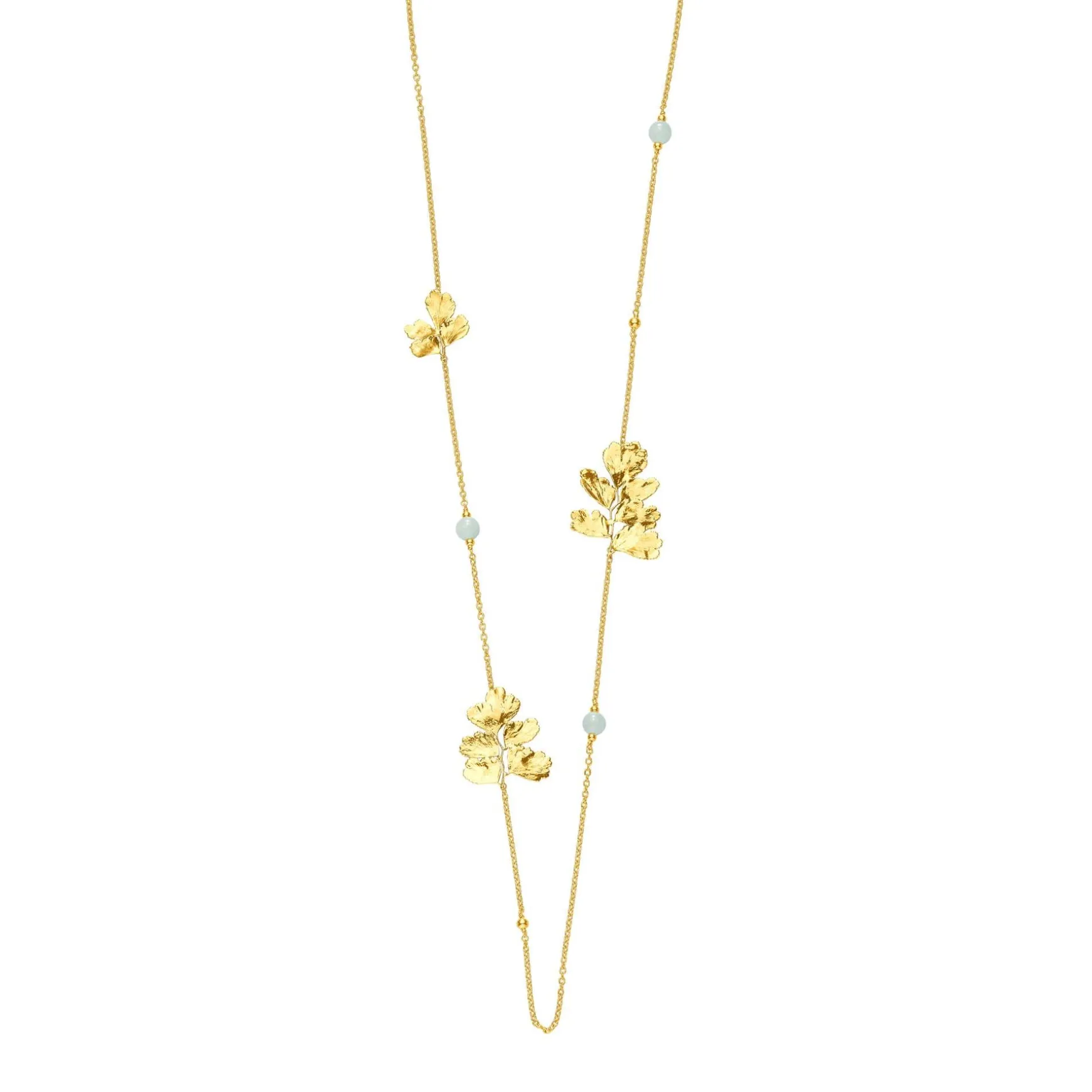 Maiden Jade Long Necklace in 24K Yellow Gold – RISIS