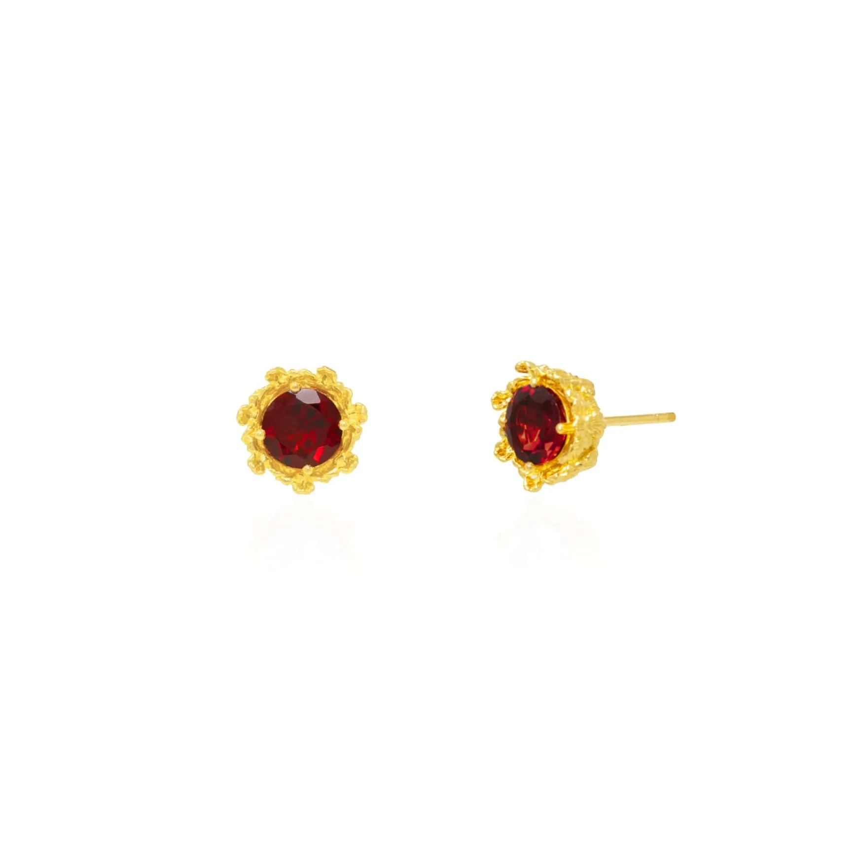 Majestic Vanda Earrings with Red Garnet