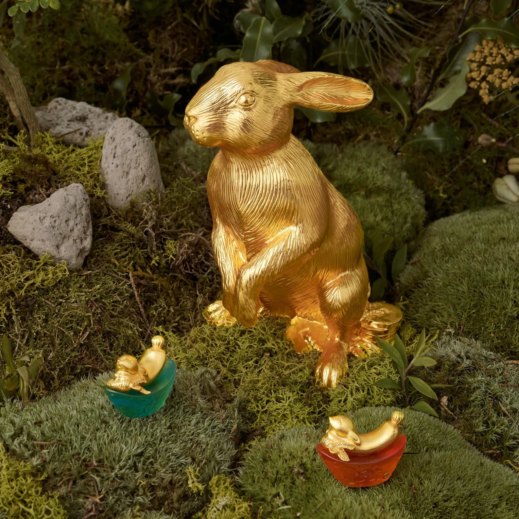 Mini Celestial – Rabbit on Green Liu Li
