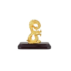 Mini Orientals Dragon on Wood Base
