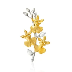 Oncidium Symphony Necklace with Pearls