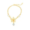 Orchid Meadows Bracelet with Jade and Pearl
