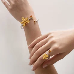 Orchid Spiral Bangle