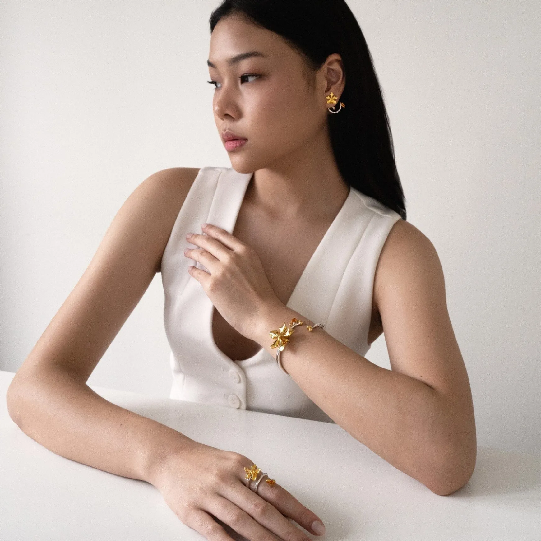 Orchid Spiral Bangle
