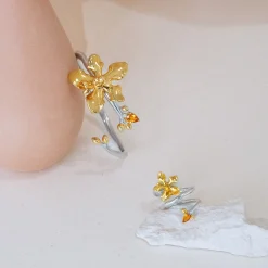 Orchid Spiral Bangle