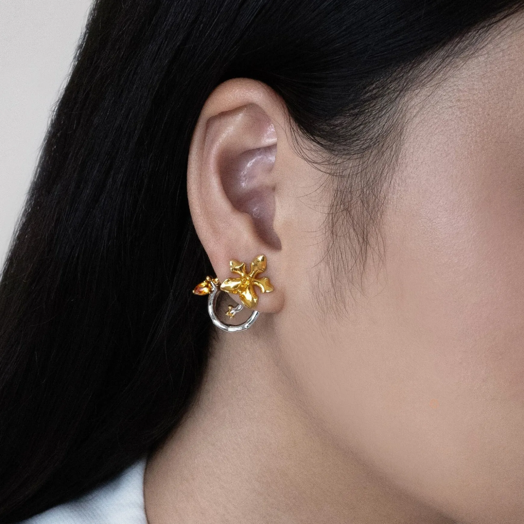 Orchid Spiral Earrings