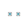 Peranakan Kebaya Earrings (RH) with Sky Blue Topaz