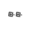 Peranakan Orchid with Black Enamel Cufflinks