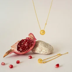 Peranakan Spheres Large Necklace with White Topaz (G)