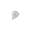 Peranakan Spheres Large Ring with Blue Topaz (RH)