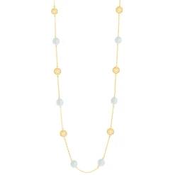 Peranakan Spheres Long Necklace with Jade (G)