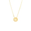 Peranakan Spheres Small Necklace with White Topaz in Gold