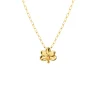 Petite Orchid Paperclip Necklace in Gold