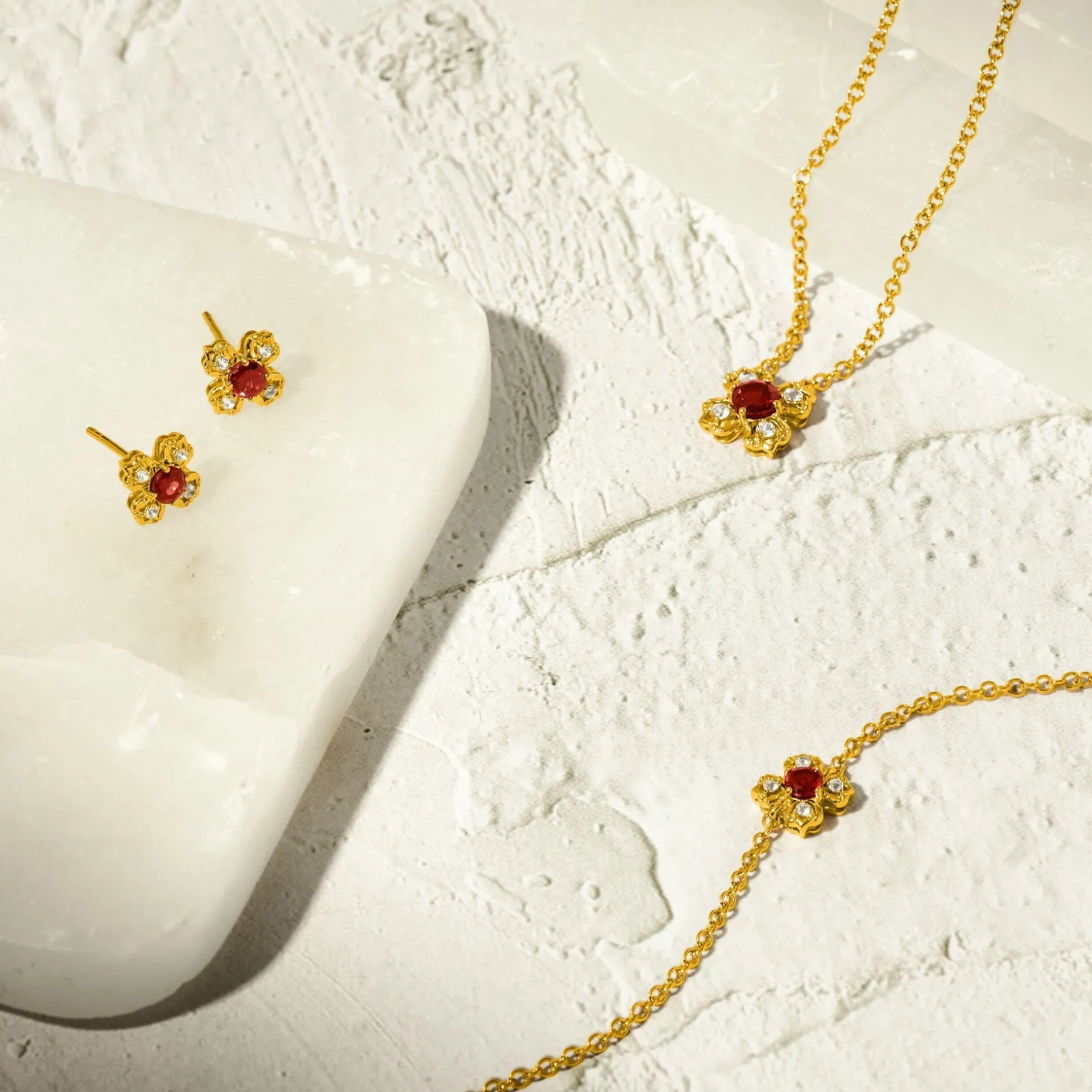 Petite Peranakan Kebaya Bracelet With Garnet