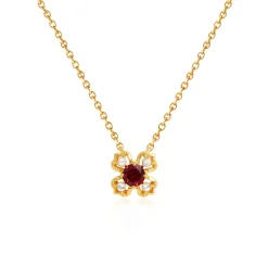 Petite Peranakan Kebaya Necklace With Garnet