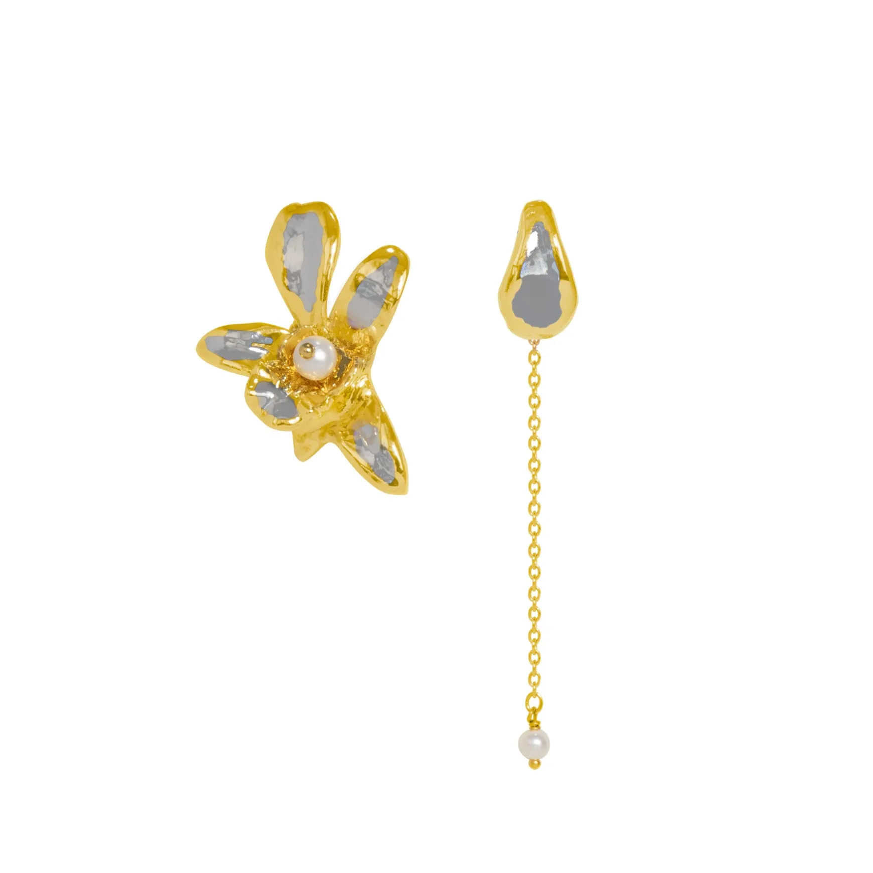 Re-Bloom Audacious Pearl Drop Earrings
