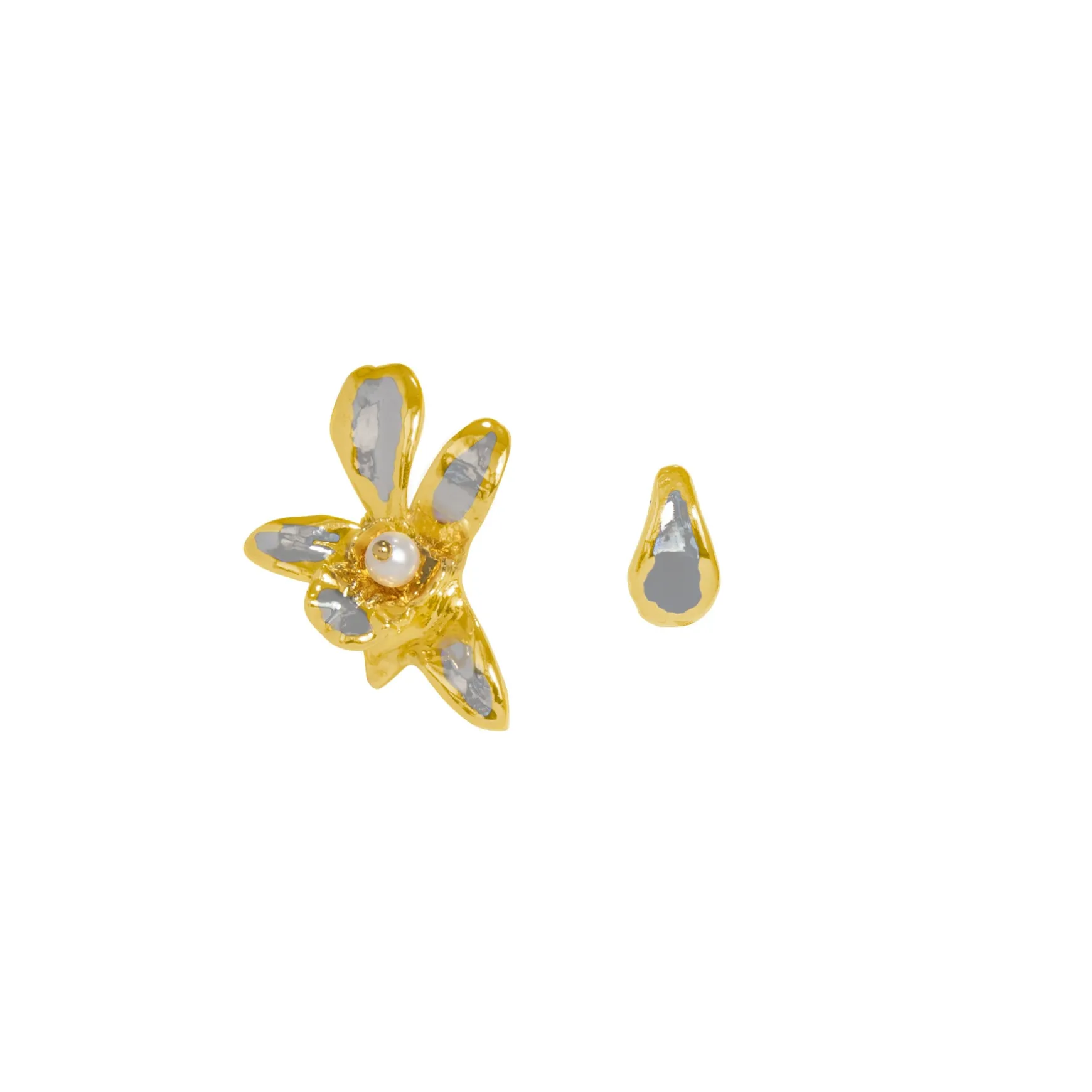 Re-Bloom Audacious Pearl Drop Earrings
