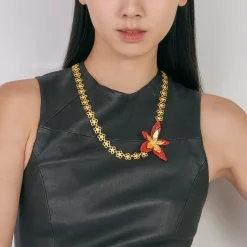 RISIS X TRIOLOGIE Iconic Phalaenopsis Orchid Necklace