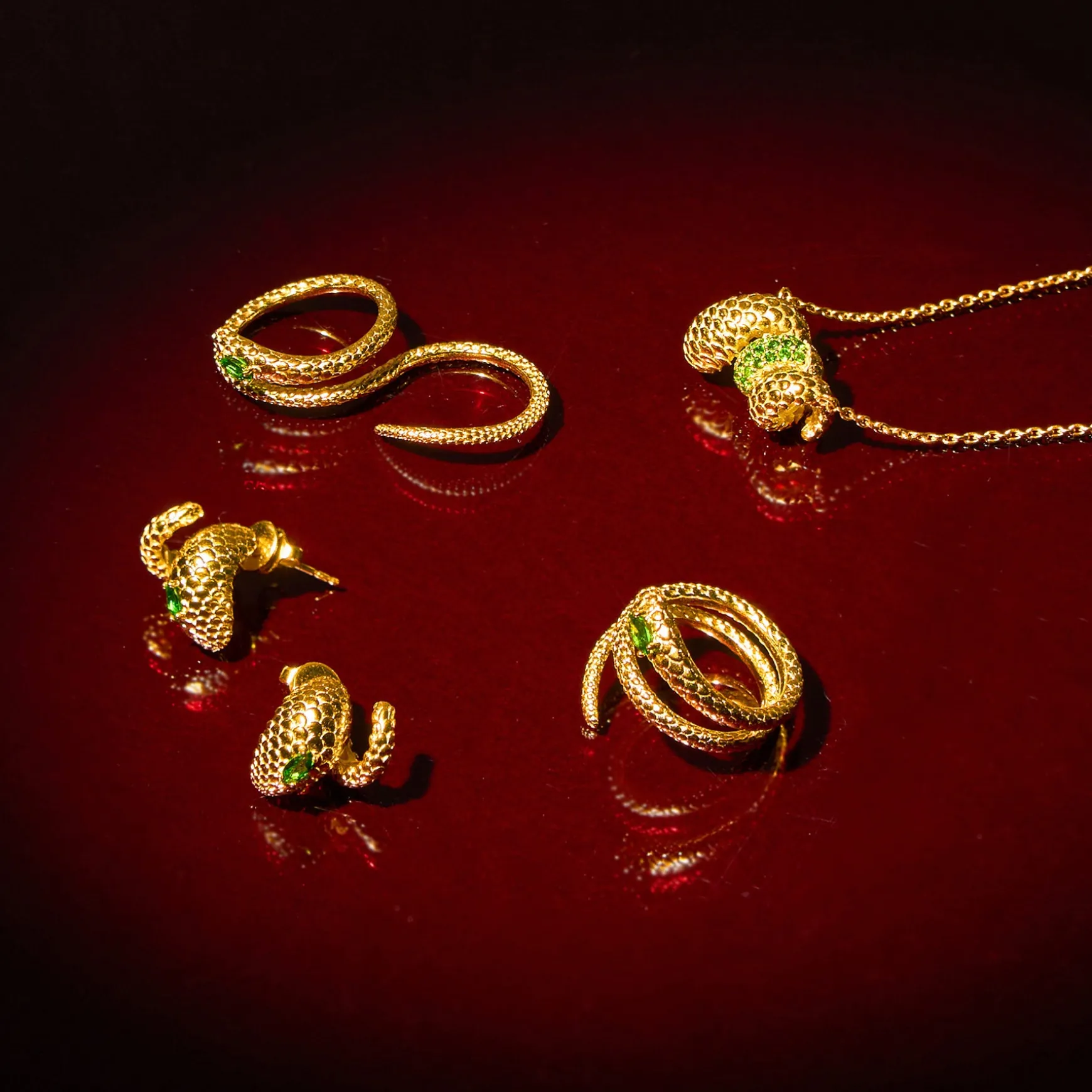 Serpentine Enigma Double Ring