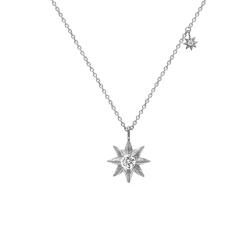 Starry Anise Necklace in Rhodium