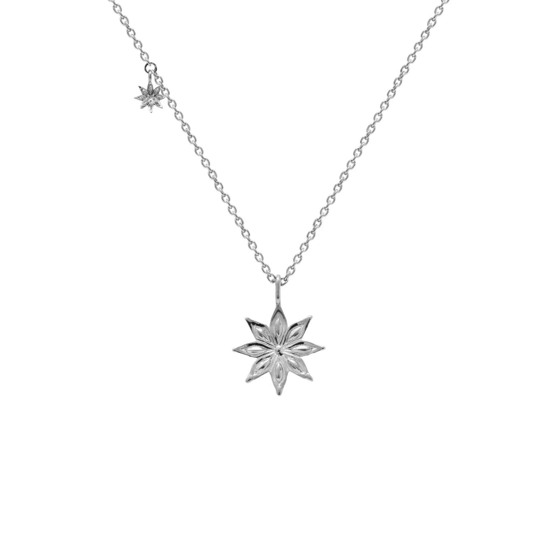 Starry Anise Necklace in Rhodium