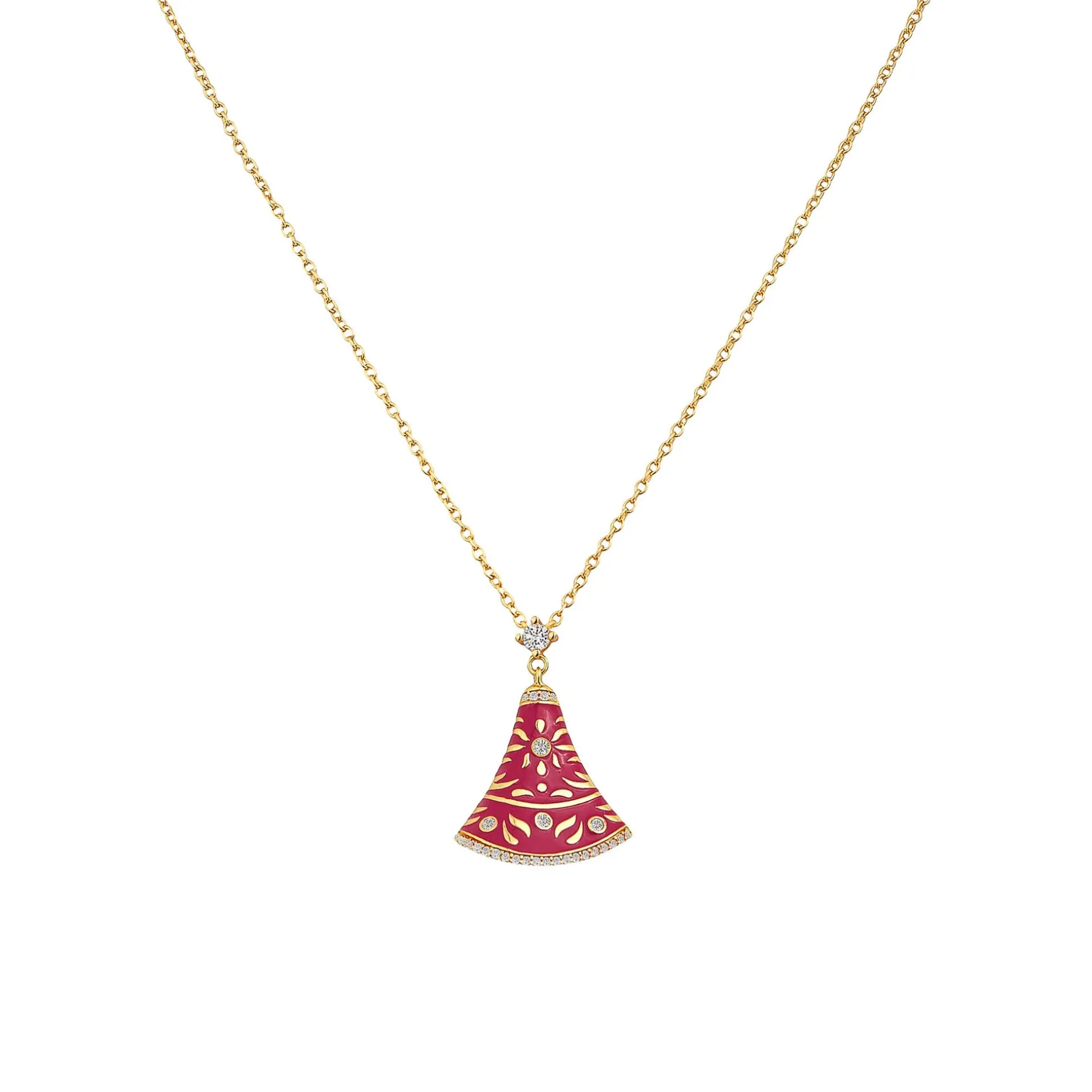 Sweet Nyonya Necklace in Gold with White Topaz