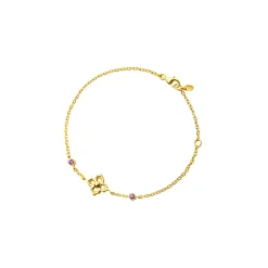 Timeless Nyonya Bracelet in Gold with Pink Sapphires