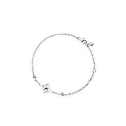 Timeless Nyonya Bracelet in Rhodium with Blue Sapphires