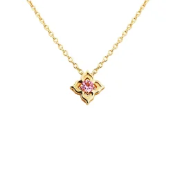 Timeless Nyonya Necklace in Gold with Pink Sapphires
