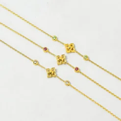 Timeless Peranakan Bracelet With Pink Tourmaline