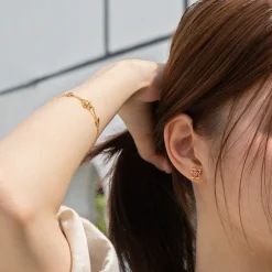 Timeless Peranakan Earrings With Pink Tourmaline