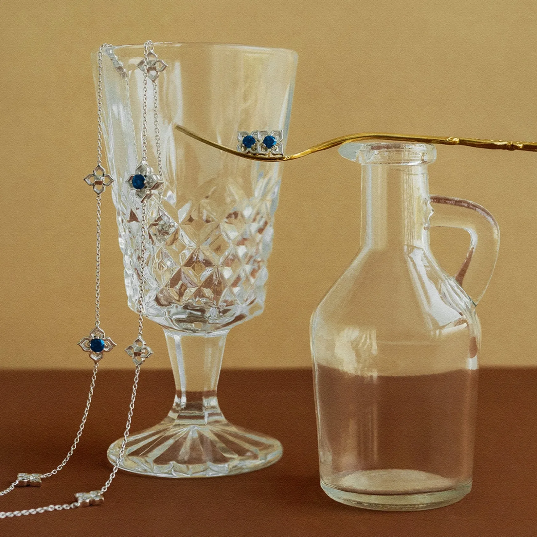 Timeless Peranakan II Earrings (RH) with London Blue Topaz