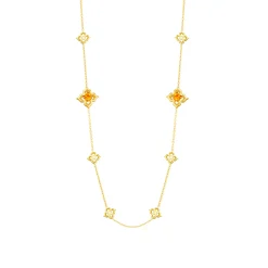 Timeless Peranakan II Necklace (G) with Hessonite