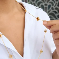 Timeless Peranakan II Necklace (G) with Hessonite