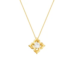 Timeless Peranakan Small Necklace with White Topaz