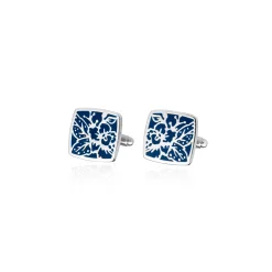 Vanda Batik with Blue Enamel Cufflinks