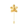 Vanda Limbata Lapel Pin in Gold