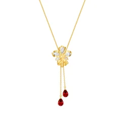 Vanda Miss Joaquim Heritage Long Necklace with Garnet