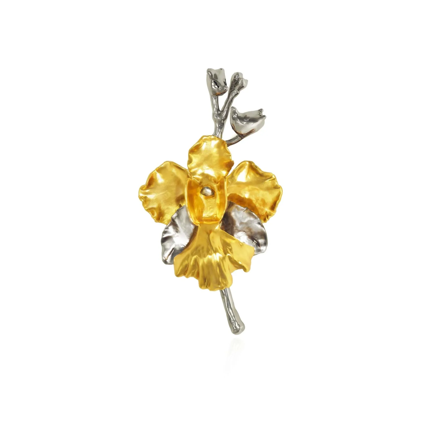 Vanda Miss Joaquim Orchid Spray Brooch